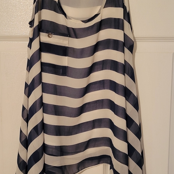 Cecico navy stripe top size S - Picture 1 of 3
